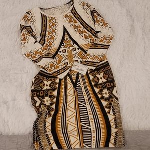 NWT Lularoe Debbie Aztec Holiday Dress Medium